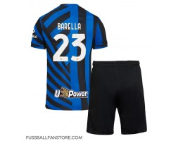 Inter Milan Nicolo Barella #23 Replik Heimtrikot Kinder 2024-25 Kurzarm (+ Kurze Hosen)